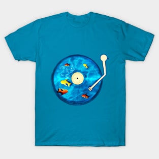 blue turntable T-Shirt